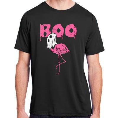 Boo Flamingo Ghost Fun Halloween Animal Bird Adult ChromaSoft Performance T-Shirt