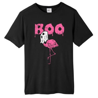 Boo Flamingo Ghost Fun Halloween Animal Bird Tall Fusion ChromaSoft Performance T-Shirt