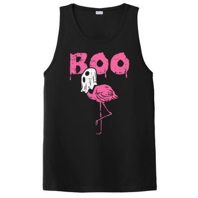 Boo Flamingo Ghost Fun Halloween Animal Bird PosiCharge Competitor Tank