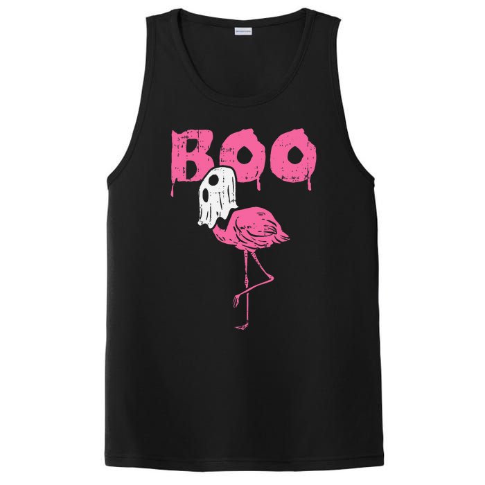 Boo Flamingo Ghost Fun Halloween Animal Bird PosiCharge Competitor Tank