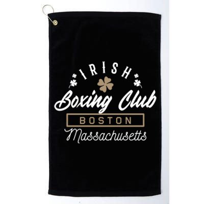 Boston Fighting Gift Design Irish Boxing Gift Idea Gift Platinum Collection Golf Towel