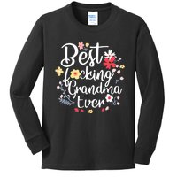 Best Fucking Grandma Ever Funny Mothers Day Gift Grandmother Kids Long Sleeve Shirt