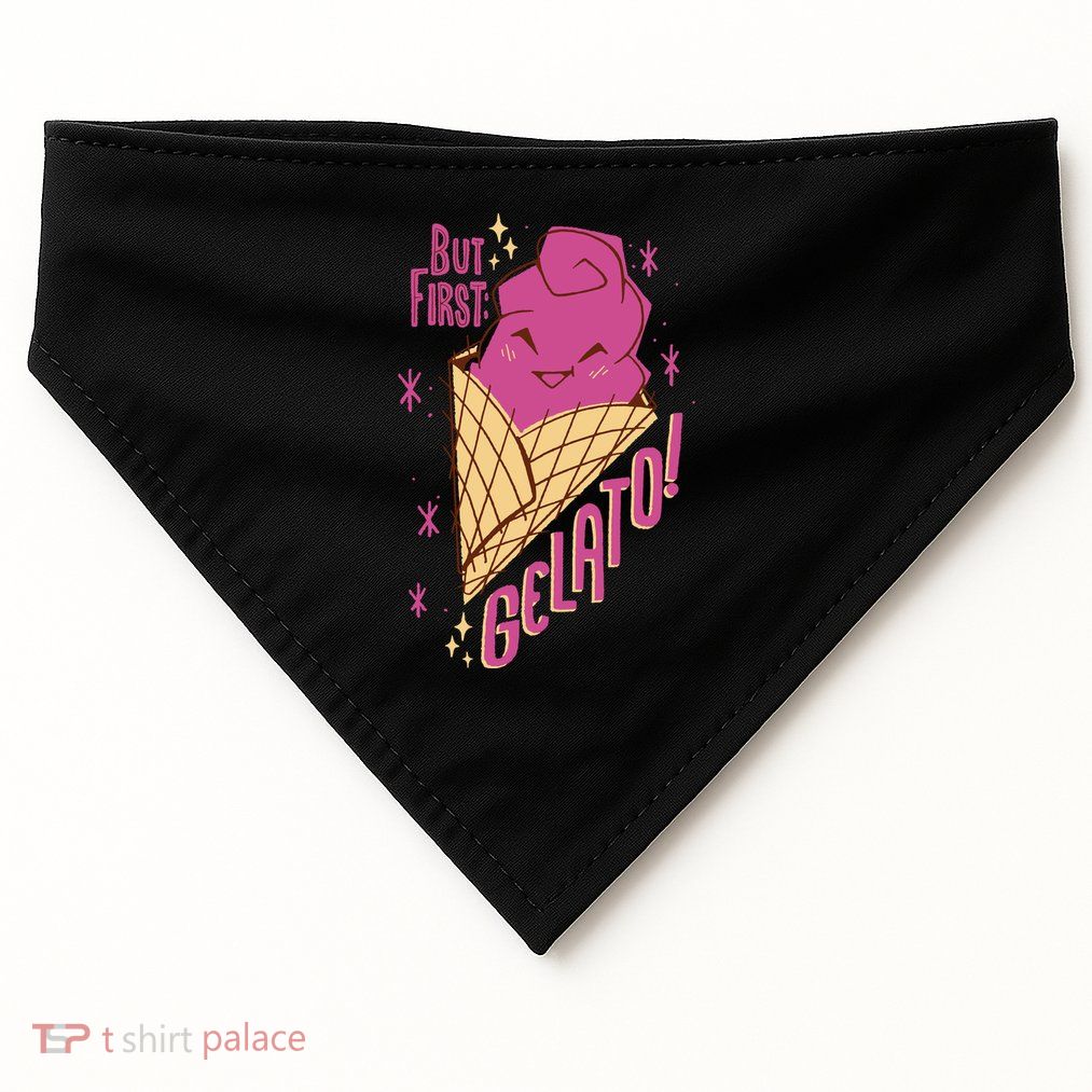 But First Gelato Cute USA-Made Doggie Bandana
