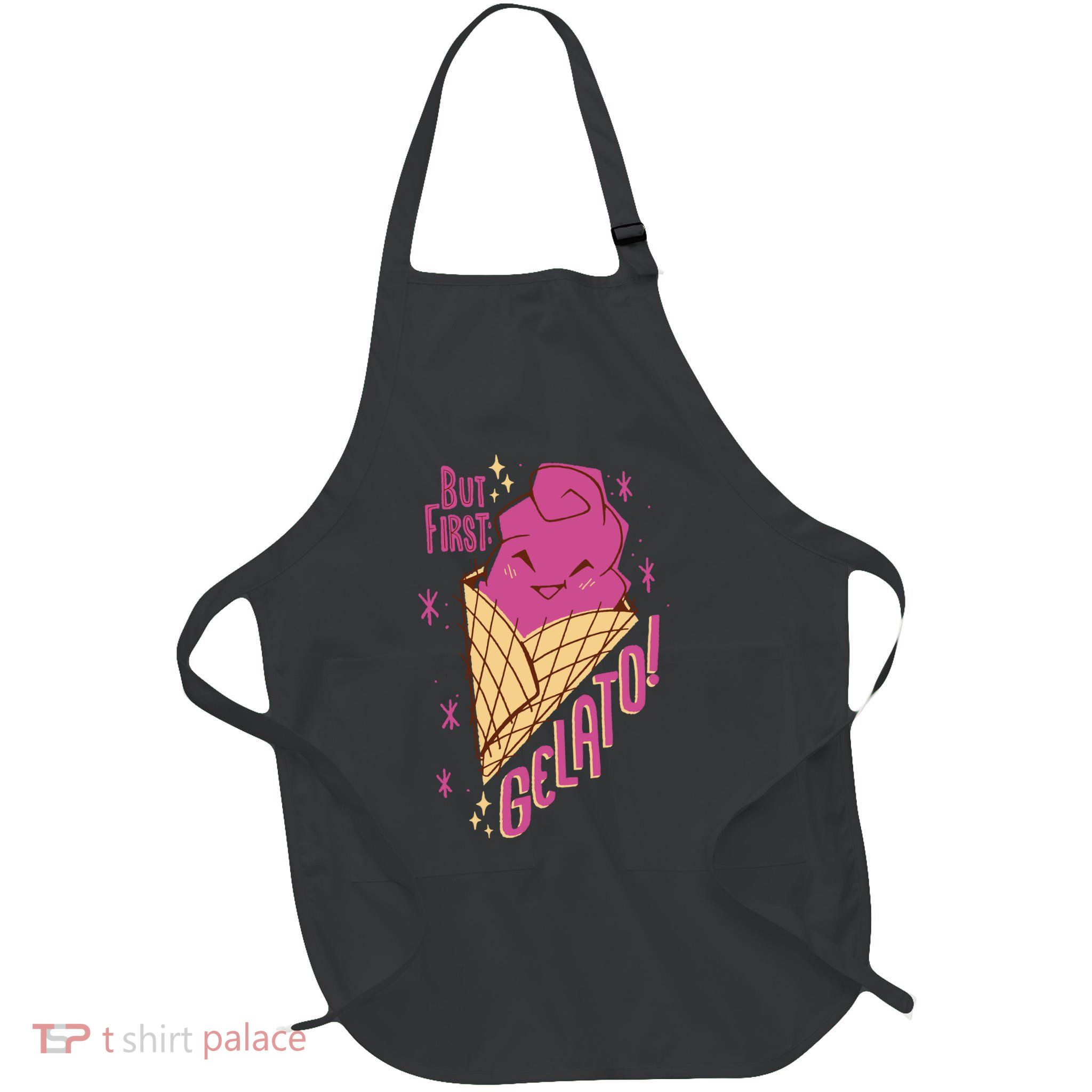 But First Gelato Cute Full-Length Apron With Pockets