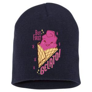 But First Gelato Cute Short Acrylic Beanie