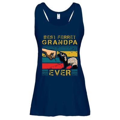 Best Ferret Grandpa Ever Grandparent Animal Fatherhood Ladies Essential Flowy Tank