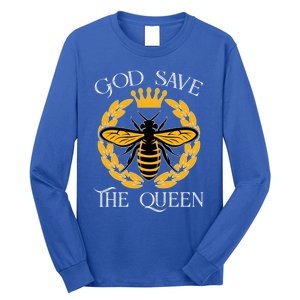 Bee Flowers God Save The Queen Nature Save The Bees Gift Long Sleeve Shirt