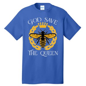 Bee Flowers God Save The Queen Nature Save The Bees Gift Tall T-Shirt