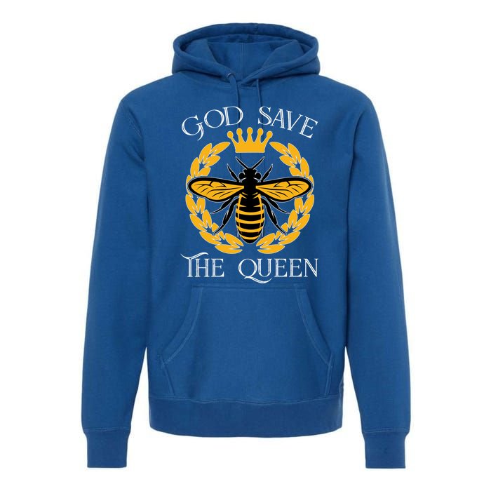 Bee Flowers God Save The Queen Nature Save The Bees Gift Premium Hoodie