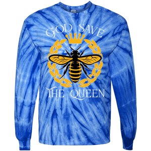 Bee Flowers God Save The Queen Nature Save The Bees Gift Tie-Dye Long Sleeve Shirt