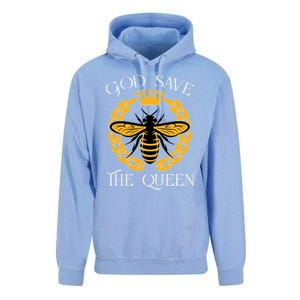 Bee Flowers God Save The Queen Nature Save The Bees Gift Unisex Surf Hoodie