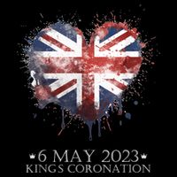 British Flag Heart King's Coronation. Union Jack Charles City Backpack