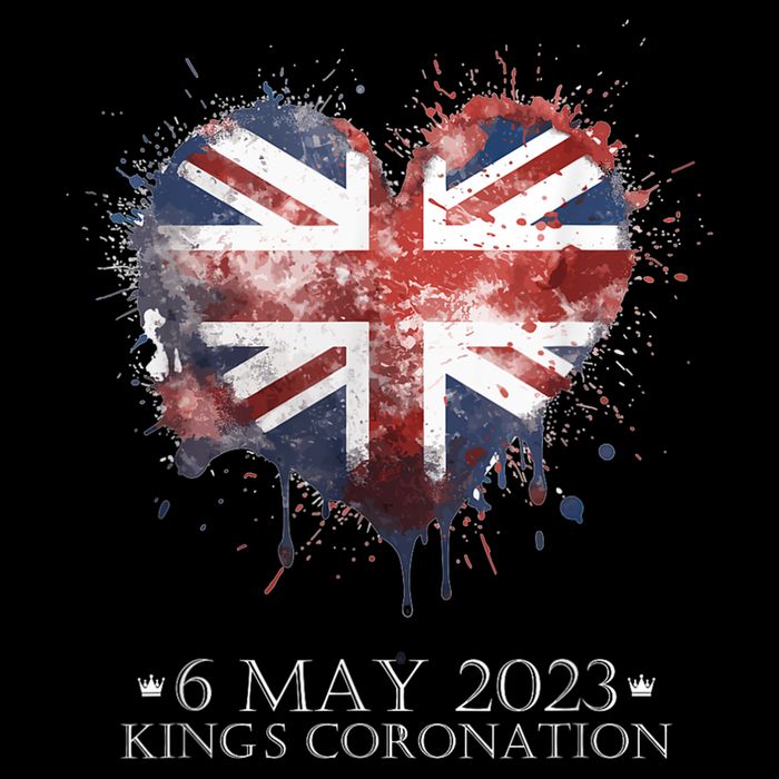 British Flag Heart King's Coronation. Union Jack Charles City Backpack