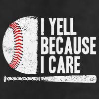Baseball Fan Humor I Yell Because I Care Baseball Dads 11oz C Handle Ceramic Mug