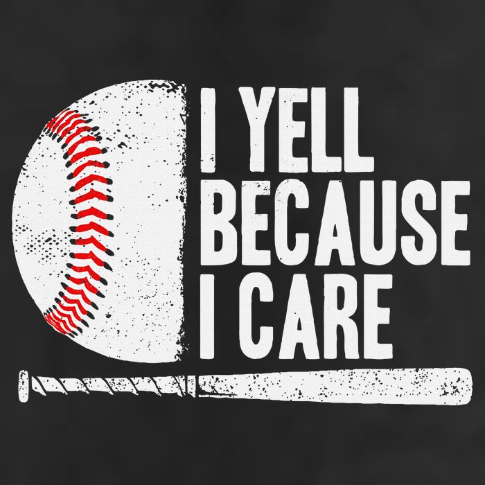Baseball Fan Humor I Yell Because I Care Baseball Dads 11oz C Handle Ceramic Mug