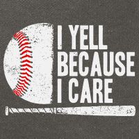 Baseball Fan Humor I Yell Because I Care Baseball Dads Cotton Canvas Backpack
