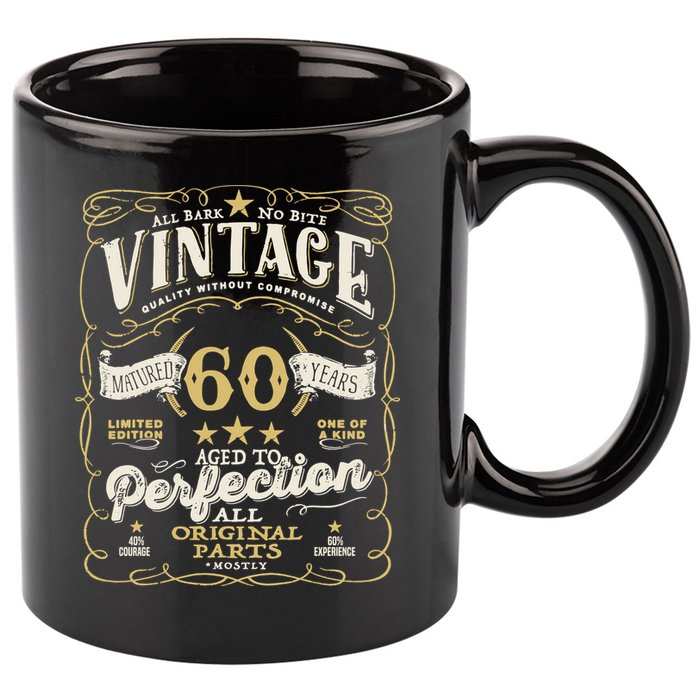 Birthday For Him 60th Birthday Aged To Perfection 11oz C Handle Ceramic Mug