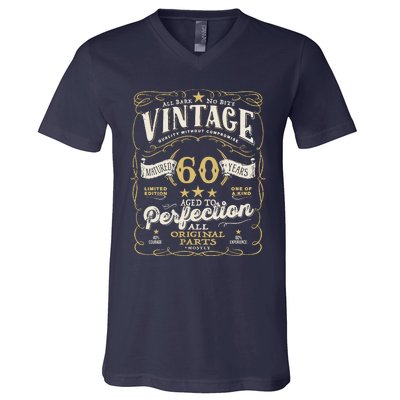 Birthday For Him 60th Birthday Aged To Perfection V-Neck T-Shirt