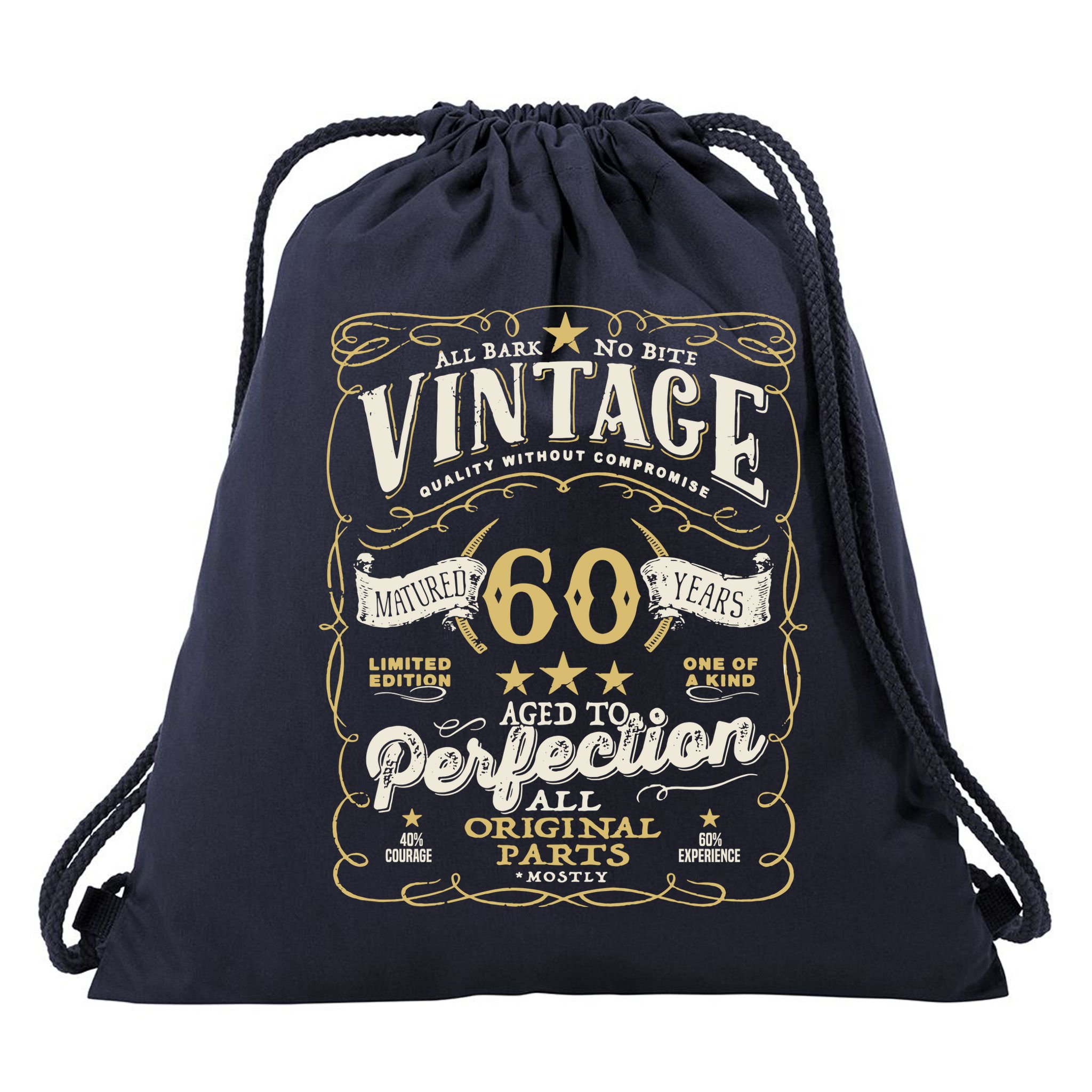 Birthday For Him 60th Birthday Aged To Perfection Drawstring Bag