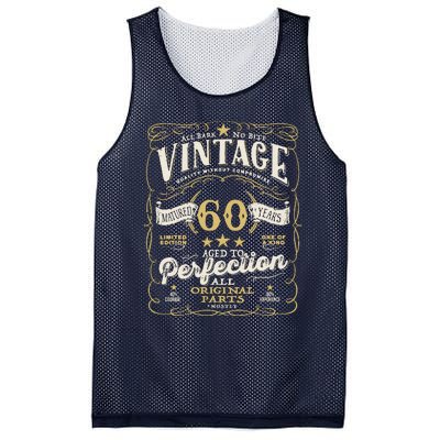 Birthday For Him 60th Birthday Aged To Perfection Mesh Reversible Basketball Jersey Tank