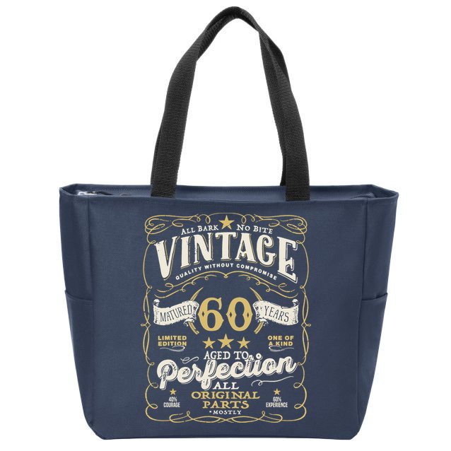 Birthday For Him 60th Birthday Aged To Perfection Zip Tote Bag