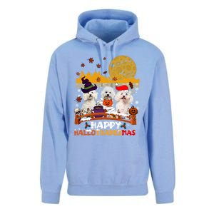 Bichon Frise Happy Hallothanksmas Halloween Thanksgiving Great Gift Unisex Surf Hoodie