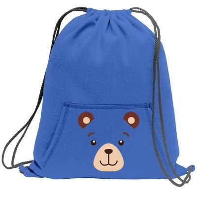 Bear Face Halloween Costume Gift Sweatshirt Cinch Pack Bag