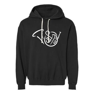 Bugle french horn Garment-Dyed Fleece Hoodie