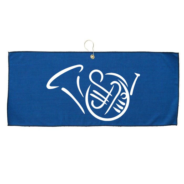 Bugle french horn Large Microfiber Waffle Golf Towel