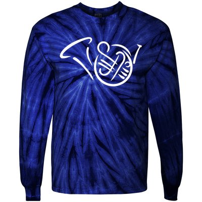 Bugle french horn Tie-Dye Long Sleeve Shirt