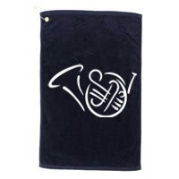 Bugle french horn Platinum Collection Golf Towel