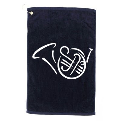 Bugle french horn Platinum Collection Golf Towel