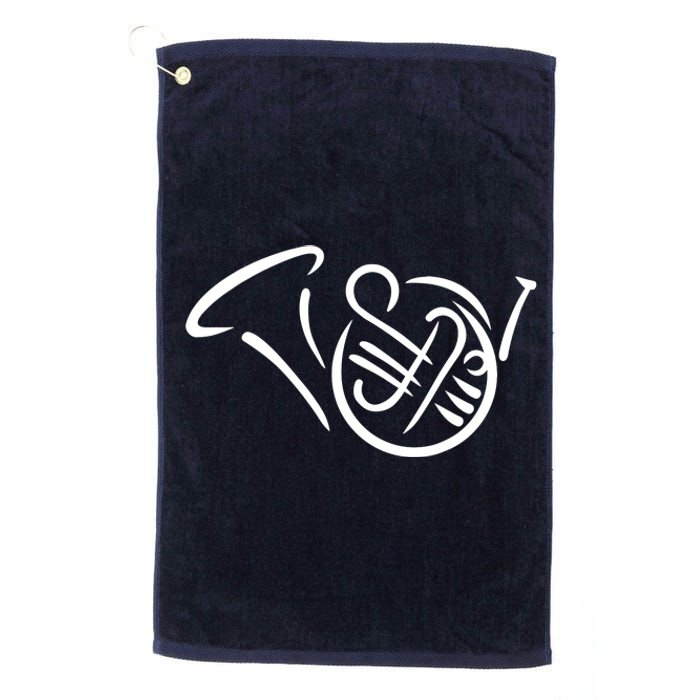 Bugle french horn Platinum Collection Golf Towel