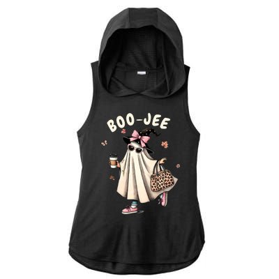 Boojee Funny Halloween Boujee Shopping Ghost Fall Ladies PosiCharge Tri-Blend Wicking Draft Hoodie Tank