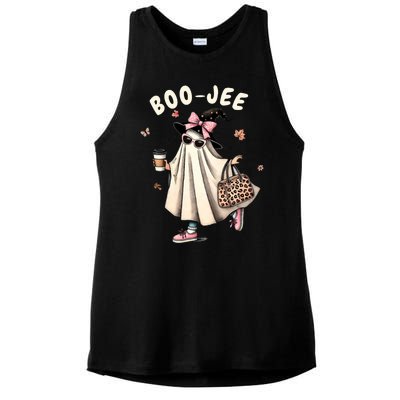 Boojee Funny Halloween Boujee Shopping Ghost Fall Ladies PosiCharge Tri-Blend Wicking Tank