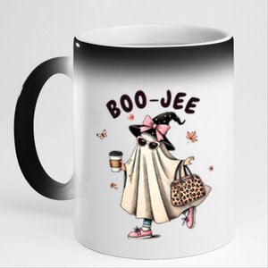 Boojee Funny Halloween Boujee Shopping Ghost Fall 11oz Black Color Changing Mug