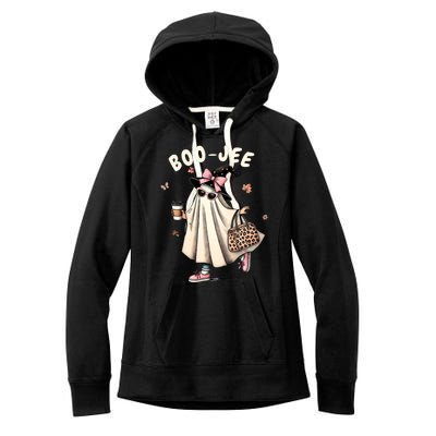 Boojee Funny Halloween Boujee Shopping Ghost Fall Women's Fleece Hoodie