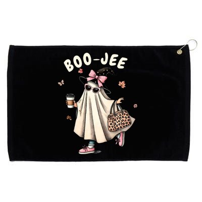 Boojee Funny Halloween Boujee Shopping Ghost Fall Grommeted Golf Towel