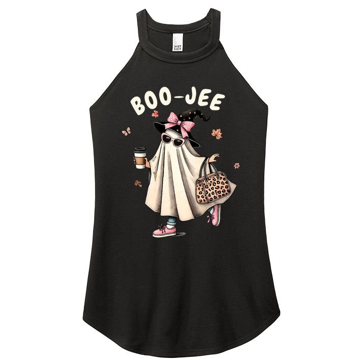 Boojee Funny Halloween Boujee Shopping Ghost Fall Women's Perfect Tri Rocker Tank