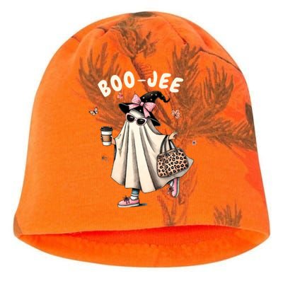 Boojee Funny Halloween Boujee Shopping Ghost Fall Kati - Camo Knit Beanie