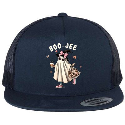 Boojee Funny Halloween Boujee Shopping Ghost Fall Flat Bill Trucker Hat