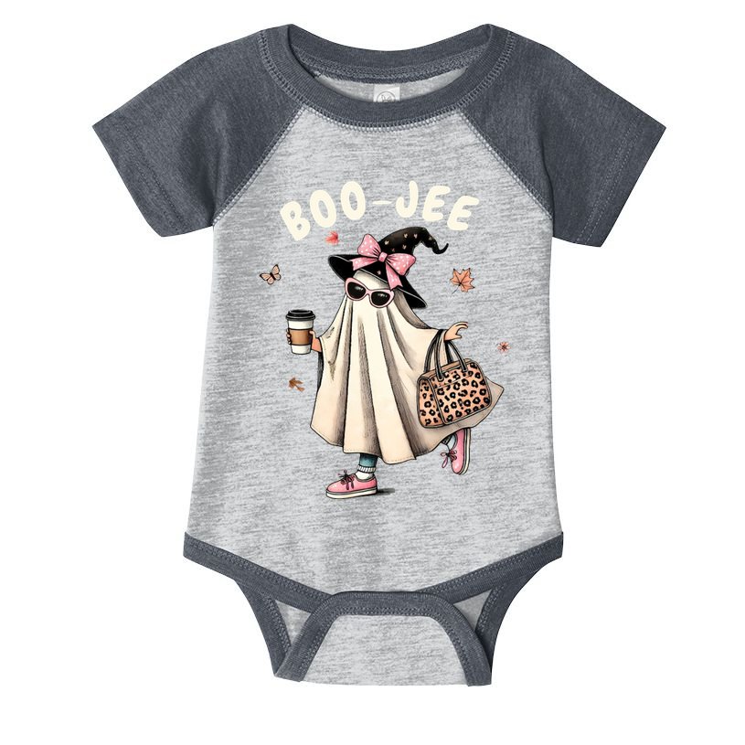 Boojee Funny Halloween Boujee Shopping Ghost Fall Infant Baby Jersey Bodysuit