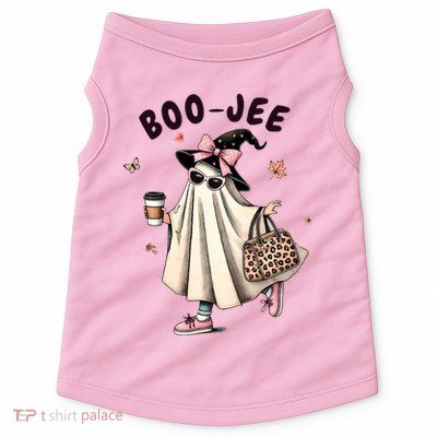 Boojee Funny Halloween Boujee Shopping Ghost Fall Doggie Tank