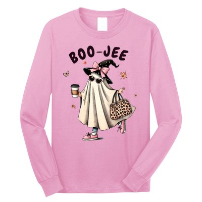 Boojee Funny Halloween Boujee Shopping Ghost Fall Long Sleeve Shirt