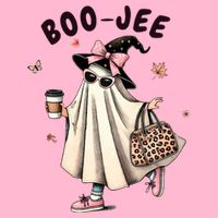 Boojee Funny Halloween Boujee Shopping Ghost Fall Short Acrylic Beanie