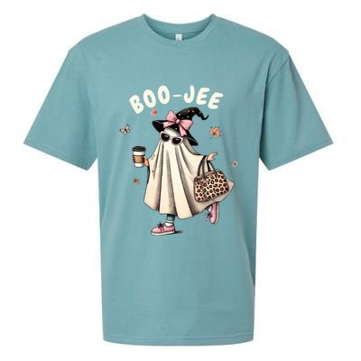 Boojee Funny Halloween Boujee Shopping Ghost Fall Sueded Cloud Jersey T-Shirt