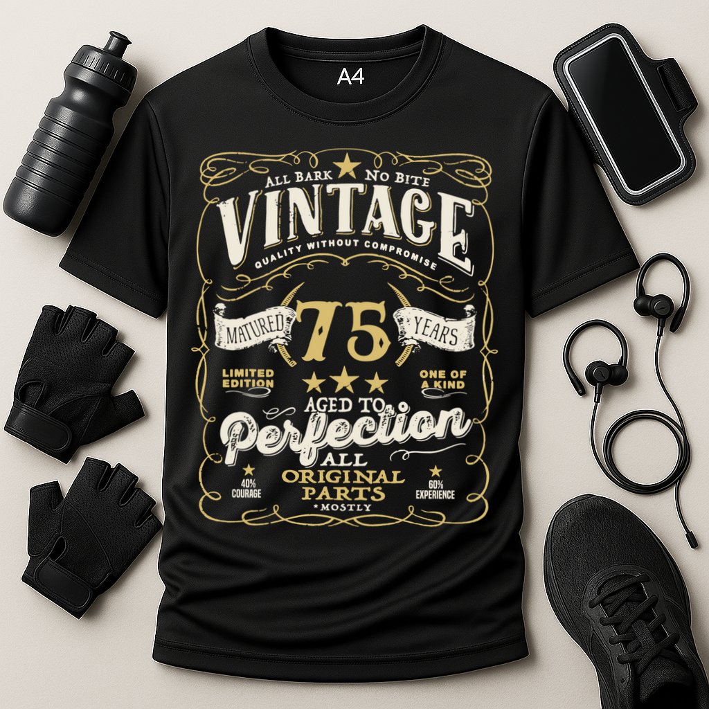 Birthday For Him 75th Birthday Aged To Perfection Cooling Performance Crew T-Shirt
