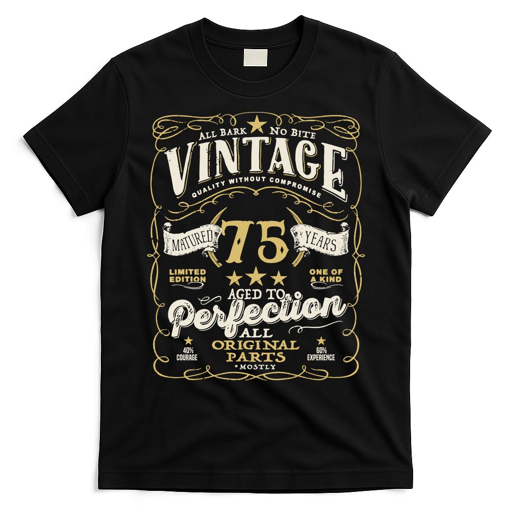 Birthday For Him 75th Birthday Aged To Perfection T-Shirt