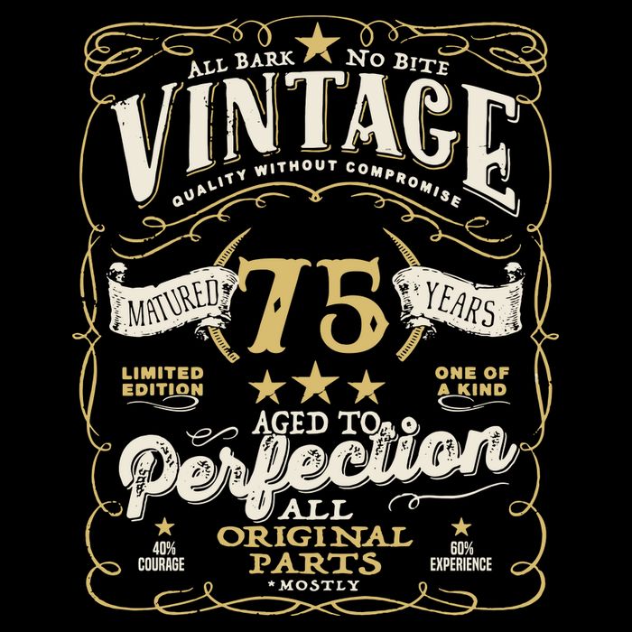 Birthday For Him 75th Birthday Aged To Perfection T-Shirt