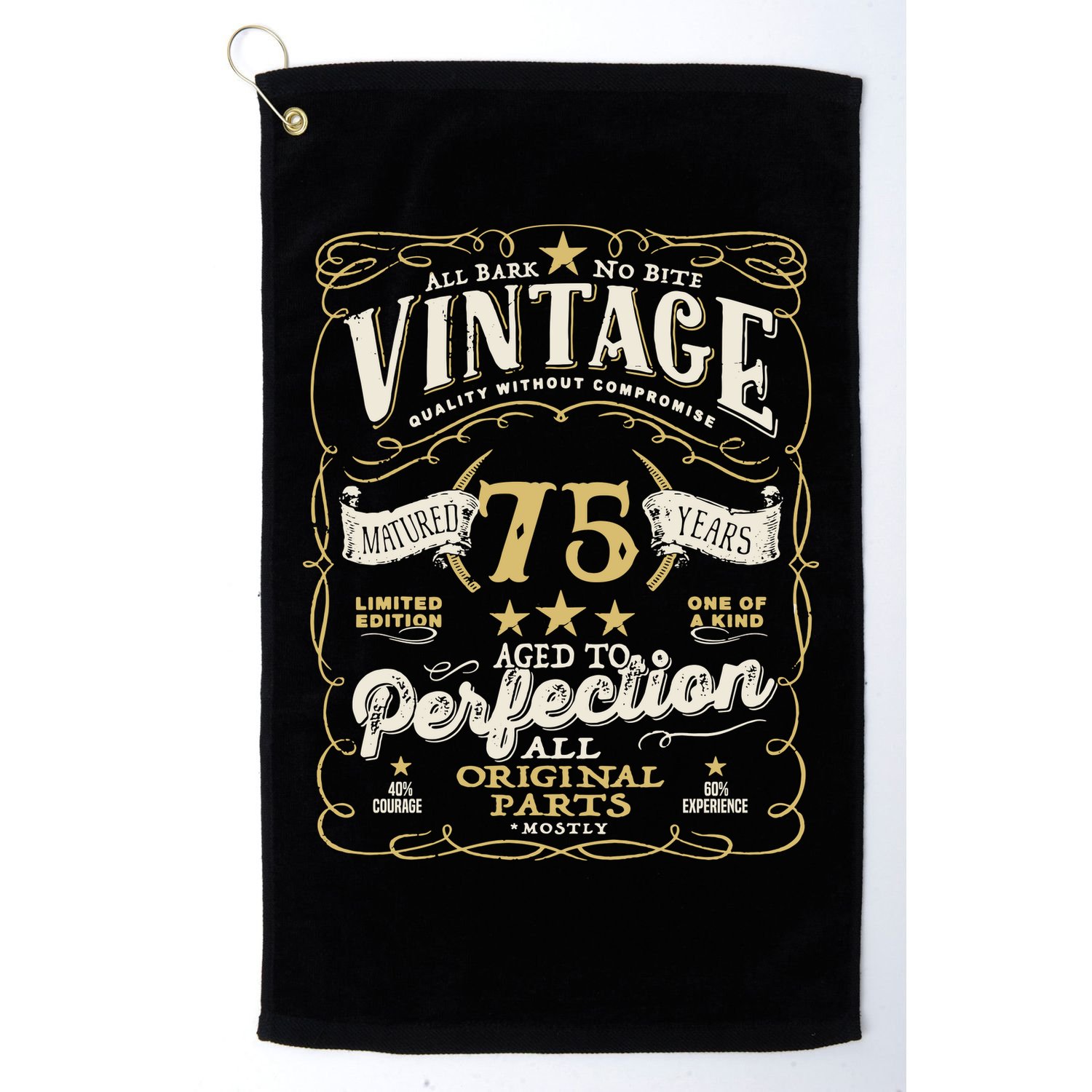 Birthday For Him 75th Birthday Aged To Perfection Golf Towel